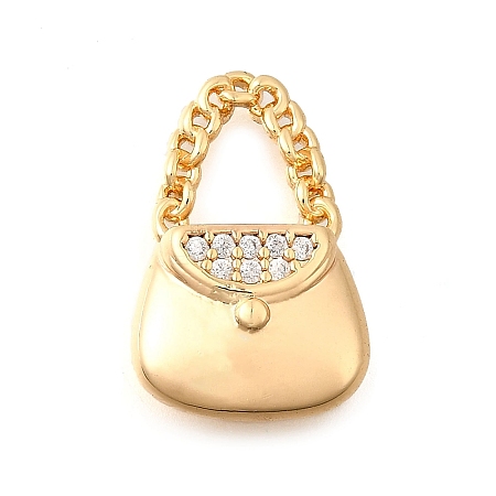 Brass Micro Pave Cubic Zirconia Pendants KK-C096-12G-1