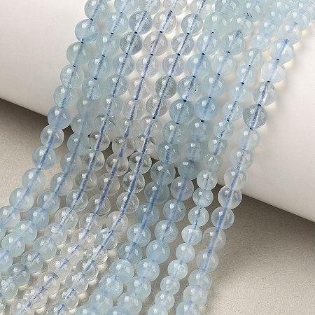 Natural Aquamarine Beads Strands G-D327-B01-5mm-01-1