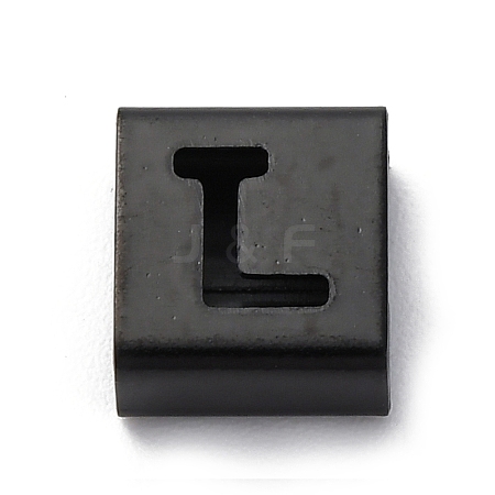 Ion Plating(IP) 304 Stainless Steel Square Slide Charms STAS-L132-23L-B-1