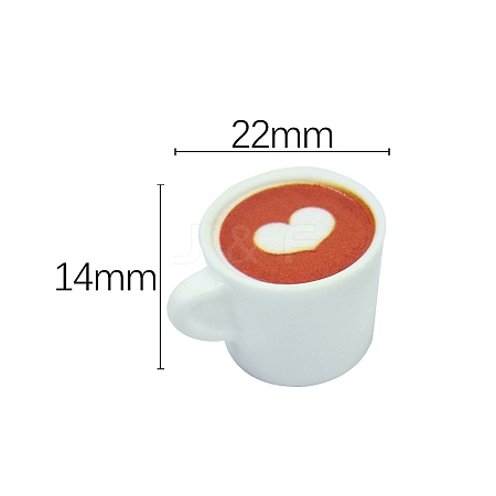 Resin Miniature Coffee Cup Ornaments PW-WG14105-01-1