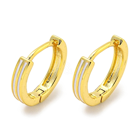 Brass Hoop Earrings EJEW-L211-14G-1