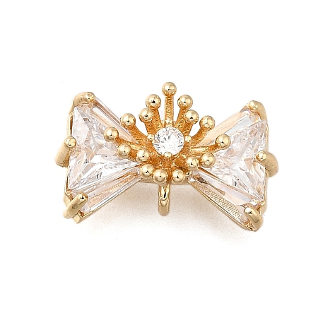 Brass Pave Cubic Zirconia Charms LS-KK-Q048-13G-1