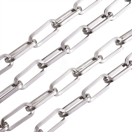 Tarnish Resistant 304 Stainless Steel Paperclip Chains STAS-R100-38-1