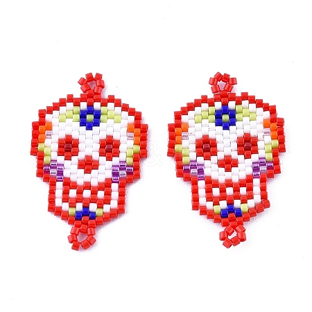 Handmade Seed Beads Links Connectors LS-SEED-I012-48A-1