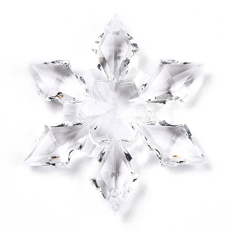 Transparent Acrylic Connector Charms TACR-T028-04A-1