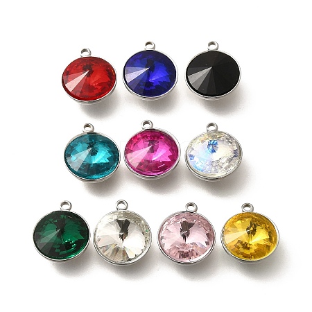 304 Stainless Steel Pendants STAS-Q346-09P-1