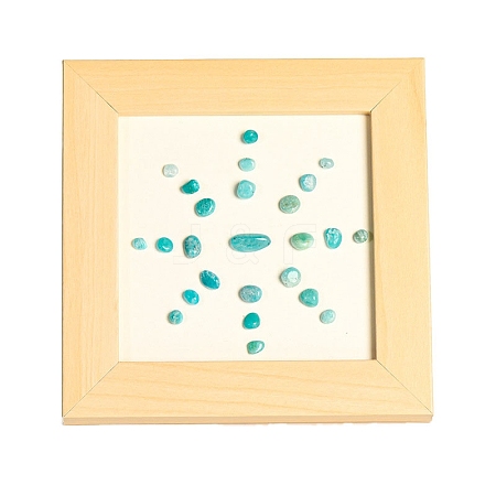 Natural Amazonite and Wooden Picture Frame PW-WG8662C-01-1