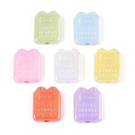UV Plating Opaque Acrylic Beads OACR-T028-52-1
