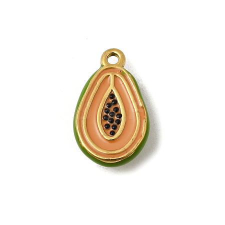 304 Stainless Steel Enamel Pendants STAS-I335-01G-01-1