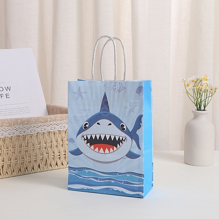 Summer Printed Paper Gift Tote Bags with Handles PW-WG5B93C-03-1