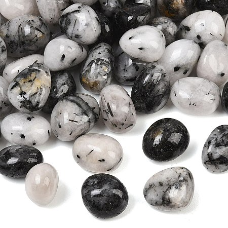 Natural Tourmalinated Quartz Beads GG-CBAD0F6-A10-01-1