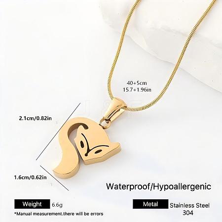 304 Stainless Steel Pendant Necklaces for Women QS1724-6-1