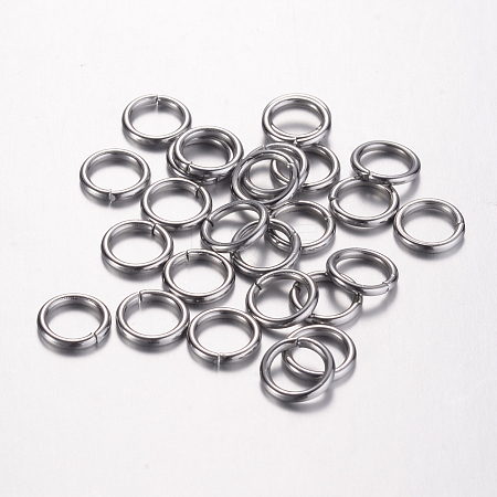 Tarnish Resistant 304 Stainless Steel Open Jump Rings X-STAS-D438-03-1