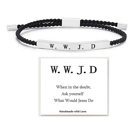 304 Stainless Steel Tube Bead Braided Bead Bracelets FS-WGDF774-05-1