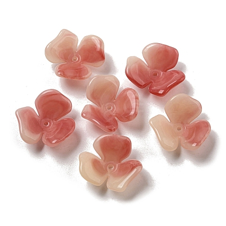 Two-tone Opaque Acrylic Beads OACR-G034-03H-1