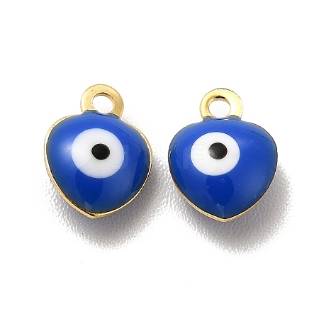 304 Stainless Steel Evil Eye Enamel Charms LS-STAS-G302-02G-04-1