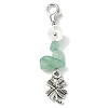 Natural Malachite & Prehnite & Peridot & Green Aventurine Chip Pendant Decorations HJEW-JM02712-3