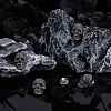 4Pcs Skull Brass Lapel Pin Backs JEWB-FH0002-12-4