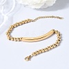 304 Stainless Steel Beaded Bracelets BJEW-D408-02G-4