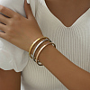 3Pcs Classic Stainless Steel Hinged Bangles for Women UP3566-3