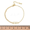 Brass Micro Pave Clear Cubic Zirconia Link Bracelets BJEW-E114-01E-G-5