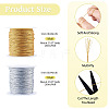 2 Rolls 2 Colors 15-Ply Round PET Metallic Thread MCOR-TA0001-03E-4