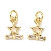 Brass Micro Pave Cubic Zirconia Pendants KK-Z120-22G-1
