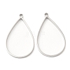 Non-Tarnish 304 Stainless Steel Open Back Bezel Teardrop Pendants LS-STAS-Z040-11A-P-1