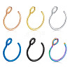 316 Surgical Stainless Steel Clip on Nose Rings WGA7223-09-4