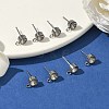 Non-Tarnish 201 Stainless Steel Stud Earring Settings LS-X-STAS-S041-08-5