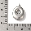 Non-Tarnish Ion Plating(IP) 304 Stainless Steel Pendants STAS-M017-08P-16-3