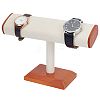 T-Shaped Bar Wood Covered with Faux Suede Bracelet Display Stands BDIS-WH0007-07A-1
