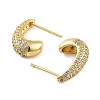 Rack Plating Teardrop Brass Stud Earrings EJEW-N055-25A-G-RS-2