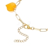 Leaf Acrylic Charm Bracelets BJEW-JB12613-4