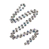 Faceted Rondelle Handmade Electroplate Glass Beads Chains AJEW-JB00130-01-2