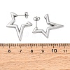 304 Stainless Steel Star Stud Earrings EJEW-B108-17P-5