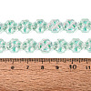 Baking Paint Electroplate Transparent Glass Beads Strands EGLA-Q136-04A-08-4