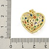 Rack Plating Brass Pave Cubic Zirconia Pendants KK-U029-08G-03-3