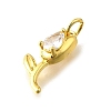 Brass Micro Pave Cubic Zirconia Pendants KK-Z102-01G-01-3