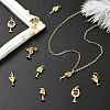 10Pcs 5 Styles Brass Micro Pave Cubic Zirconia Pendants KK-CJ0004-43-6