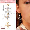 10Pcs Brass Clear Cubic Zirconia Tiny Cross Charms KK-BBC0015-92-2