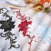 Peony Polyester Embroidery Ornament Accessories PATC-WH0008-04D-4