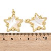 Natural Shell Star Pendants KK-L251-43G-02-3