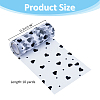 Polyester Heart Pattern Mesh Fabric SENE-WH0003-46-2