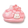 Spring Cherry Blossoms Theme Opaque Resin Pudding Decoden Cabochons RESI-E055-02I-1