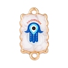 Alloy Blue Enamel Connector Charms ENAM-Z012-02B-G-1