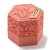 Embossed Hexagon Plastic Rings Storage Boxes LS-CON-P020-C02-2