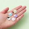 8Pcs 4 Colors Alloy Enamel Pendants ENAM-YW0003-67-4