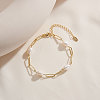 Shell Pearl Beaded Bracelets BJEW-G724-04G-2