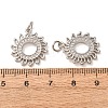 Brass Micro Pave Clear Cubic Zirconia Pendants CU-CBA2907-04B-P-3